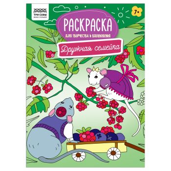 Раскраска А4, 16 стр., ТРИ СОВЫ 