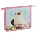 Папка для тетрадей 1 отделение, ArtSpace "Cute cat", А5, пластик, на молнии