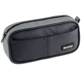 Пенал мягкий 1 отделение, 210*95*50 мм, Berlingo, "Graphite grace", 1 карман, экокожа