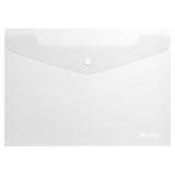 Папка-конверт на кнопке Berlingo "Soft Touch", А4, 200мкм, софт-тач, прозрачная