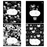 Тетрадь 12л., клетка BG "Монстры", выб.лак