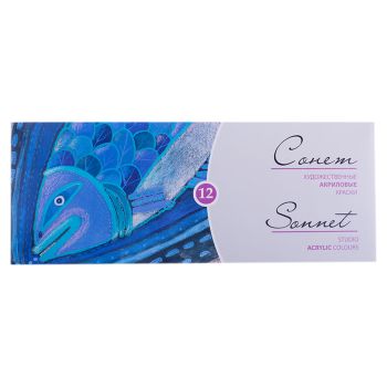 Краски акриловые Сонет, 12цв., 10мл/туба, картон