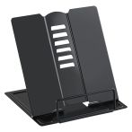 Подставка для книг СТАММ, металлическая, мини-формат, регулируемый угол наклона, черная