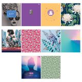 Тетрадь 96л., А5, клетка BG "Микс-10 Девочки", эконом