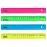 Линейка 20см СТАММ, пластиковая, непрозрачная, неоновые цвета, ассорти