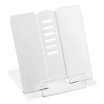 Подставка для книг СТАММ, металлическая, мини-формат, регулируемый угол наклона, белая