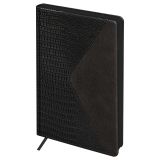 Ежедневник датированный 2026г., А4, 176л., твердый переплет, кожзам, BG "Reptile. Onyx", тёмно-коричневый, цветной срез, карман