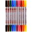 Фломастеры двусторонние Faber-Castell, 10цв., 10шт., смываемые, пластик.уп., европодвес