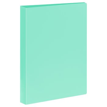 Папка на 2 кольцах СТАММ А4, 25мм, 500мкм, пластик, пастель, мятная