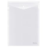 Папка-конверт на кнопке Berlingo "No Secret", А4, 200мкм, вертикальная, прозрачная