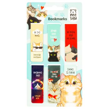 Закладки магнитные для книг, 6шт., MESHU 