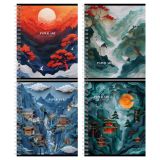 Тетрадь 48л., А5, клетка на гребне BG "Искусство", матовая ламинация, выборочный лак