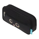 Пенал корпусный Först Eyes in the dark", 1 отделение, 1 карман, 210*90*60, полиэстер, черный