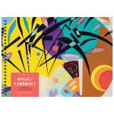 Альбом для рисования 24л., А4, на гребне Greenwich Line "The origin of abstraction", 160г/м2, глянцевая ламинация, перфорация на отрыв