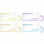 Набор чертежный большой Berlingo "Color" (треуг. 2шт., линейка 30см, транспортир), прозрачный