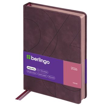 Ежедневник датированный 2026г., А5, 184л., кожзам, Berlingo 