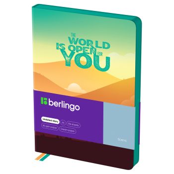 Ежедневник недатированный, А5, 136л., кожзам, Berlingo 