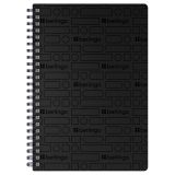 Бизнес-тетрадь A5, 80л., Berlingo "Your Way", клетка, на силиконовом гребне, 80г/м2, пластик обложка 600мкм, черная