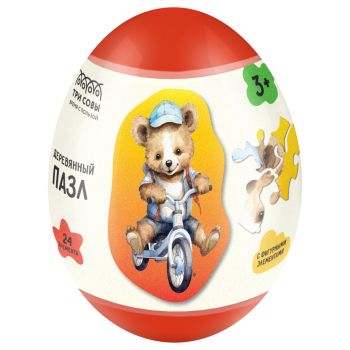 Деревянный пазл в яйце ТРИ СОВЫ 