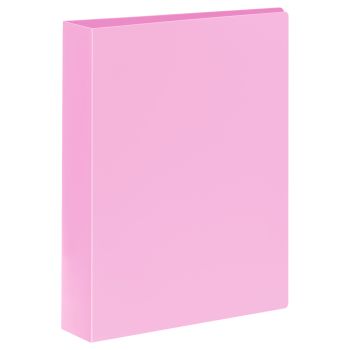 Папка на 4 кольцах СТАММ А4, 40мм, 500мкм, пластик, пастель, розовая
