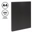 Папка на 4 кольцах СТАММ А4, 25мм, 500мкм, пластик, черная