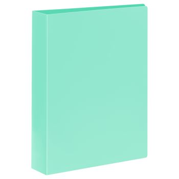 Папка на 4 кольцах СТАММ А4, 40мм, 500мкм, пластик, пастель, мятная
