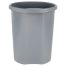 Корзина для бумаг СТАММ, 12л, цельная, серая