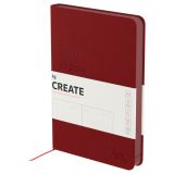 Ежедневник недатированный, А5, 136л., твердый переплет, кожзам, BG "Create. Berry", вишневый, цветной срез