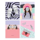 Тетрадь 48л., А5, клетка BG "Великолепие", блестки