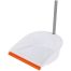 Совок для мусора OfficeClean Professional со щеткой-сметкой, метал. ручка 71,5см, пластик, рез. кромка, бело-оранжевый