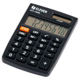 Калькулятор карманный Eleven SLD-100NR, 8 разрядов, двойное питание, 58*88*10мм, черный Калькулятор карманный Eleven SLD-100NR, 8 разрядов, двойное питание, 58*88*10мм, черный
