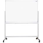 Доска магнитно-маркерная OfficeSpace, 100*150см, двусторонняя, поворотная, мобильная, алюминиевый профиль, фиксатор положения