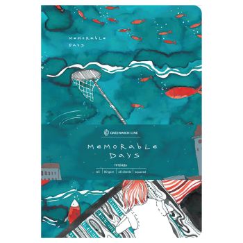 Тетрадь 40л., А5, точка на сшивке Greenwich Line 