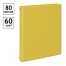 Тетрадь на кольцах А5, 80л., BG, обл. ПВХ, желтый