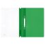 Папка-скоросшиватель пластик. перф. СТАММ А4, 180мкм, зеленая с прозр. верхом