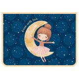 Папка с ручками А4 ArtSpace "Riding on the moon", пластик, на молнии, 75мм