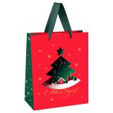 Пакет подарочный 26*32*12см MESHU "Christmas magic", фольга, матовая ламинация