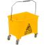 Тележка уборочная-ведро OfficeClean Professional, 2 секции, 20л, прямоугол., механич. отжим, желтая
