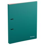 Папка на 2 кольцах Berlingo "Soft Touch Pro" A4, 24мм, 700мкм, D-кольца, с внутр. карманом, зеленая, внутр. розовая, софт-тач