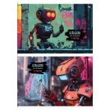 Альбом для рисования 12л., А4, на скрепке BG "Роботы", эконом