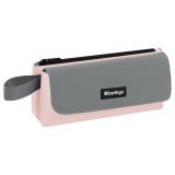 Пенал мягкий 2 отделения, 1 карман, 225*110*45 мм, Berlingo "Flamingo", полиэстер с силиконом