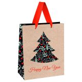Пакет подарочный 26*32*12см MESHU "Tree", крафт