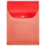 Папка-конверт на кнопке OfficeSpace А4, ПВХ, 180мкм, вертикальная, расширяющаяся до 250л., цветная, красная