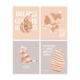 Тетрадь 96л., А5, клетка BG "Искусство", матовая ламинация, выб. лак "песок"