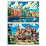 Альбом для рисования 24л., А4, на гребне BG "Русская архитектура"