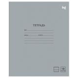 Тетрадь 18л., линия BG "Однотонная", серая
