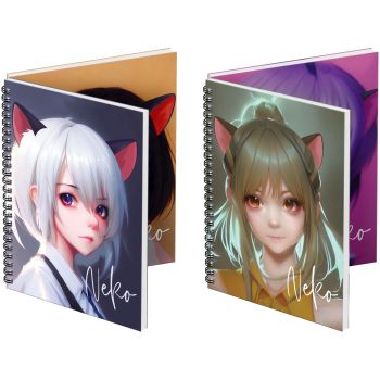 Тетрадь 80л., А5, клетка на гребне MESHU 