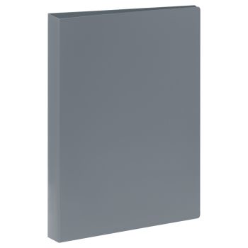 Папка на 2 кольцах СТАММ А4, 40мм, 500мкм, пластик, серая