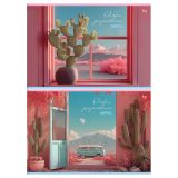 Альбом для рисования 40л., А4, на скрепке BG "Розовый стиль"