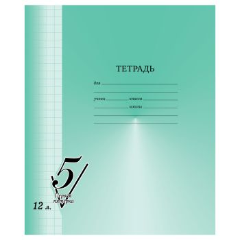Тетрадь 12л., крупная клетка BG 